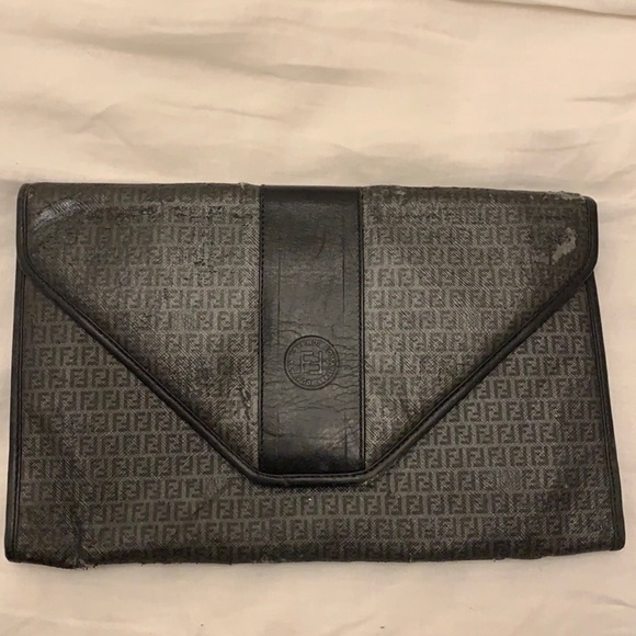 Fendi Black vintage Clutch and Crossbody Bag - Picture 2 of 13